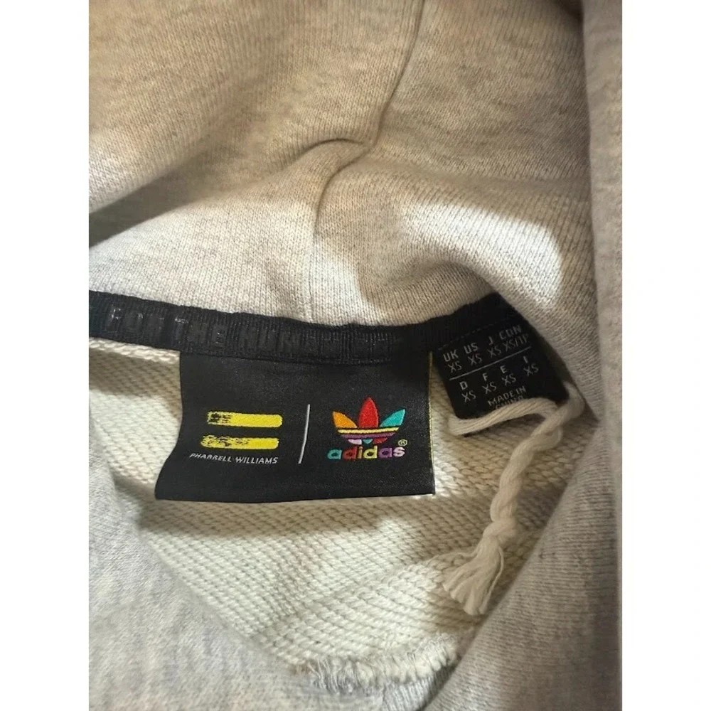 Adidas Human Race Pharrell Sweatshirt Adult XS Gray Pullover Long Sleeves Hoodie
